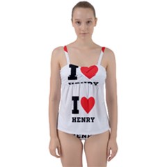 I Love Henry Twist Front Tankini Set by ilovewhateva