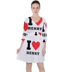 I Love Henry Quarter Sleeve Ruffle Waist Dress by ilovewhateva