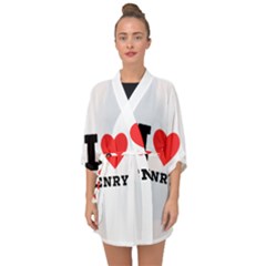 I Love Henry Half Sleeve Chiffon Kimono by ilovewhateva