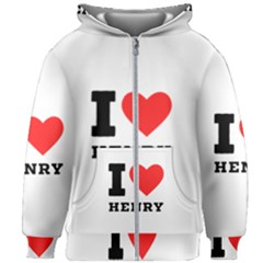 I Love Henry Kids  Zipper Hoodie Without Drawstring by ilovewhateva