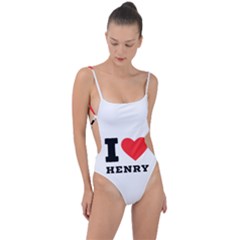 I Love Henry Tie Strap One Piece Swimsuit by ilovewhateva