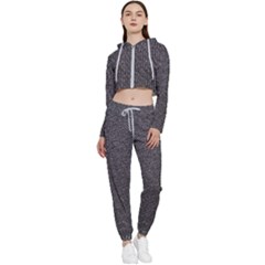 Texture-jeans Cropped Zip Up Lounge Set by nateshop