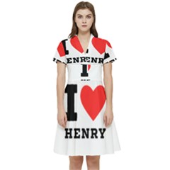 I Love Henry Short Sleeve Waist Detail Dress by ilovewhateva