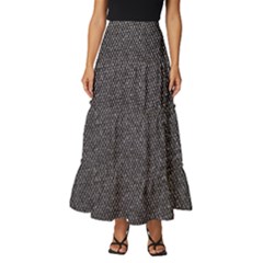 Texture-jeans Tiered Ruffle Maxi Skirt