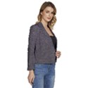 Texture-jeans Women s Long Sleeve Revers Collar Cropped Jacket View3