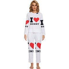 I Love Henry Womens  Long Sleeve Lightweight Pajamas Set by ilovewhateva