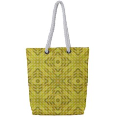 Tile Full Print Rope Handle Tote (small) by nateshop