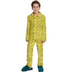 Tile Kids  Long Sleeve Velvet Pajamas Set by nateshop