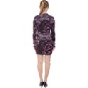 Rose Mandala V-neck Bodycon Long Sleeve Dress View2