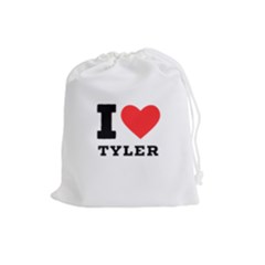 I Love Tyler Drawstring Pouch (large) by ilovewhateva