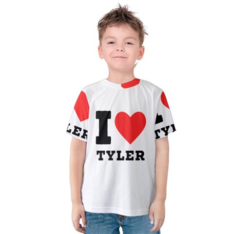 I Love Tyler Kids  Cotton Tee by ilovewhateva