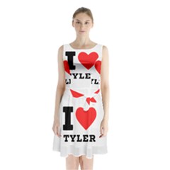 I Love Tyler Sleeveless Waist Tie Chiffon Dress by ilovewhateva