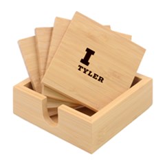 I Love Tyler Bamboo Coaster Set