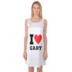 I Love Gary Sleeveless Satin Nightdress by ilovewhateva