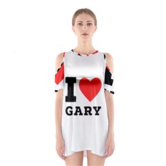 I Love Gary Shoulder Cutout One Piece Dress by ilovewhateva