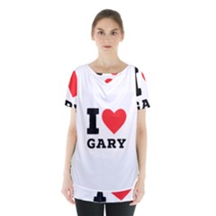 I Love Gary Skirt Hem Sports Top by ilovewhateva