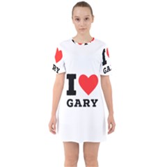 I Love Gary Sixties Short Sleeve Mini Dress by ilovewhateva