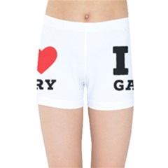 I Love Gary Kids  Sports Shorts by ilovewhateva