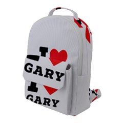 I Love Gary Flap Pocket Backpack (large) by ilovewhateva