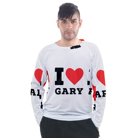 I Love Gary Men s Long Sleeve Raglan Tee by ilovewhateva