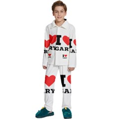 I Love Gary Kids  Long Sleeve Velvet Pajamas Set by ilovewhateva