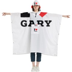 I Love Gary Women s Hooded Rain Ponchos