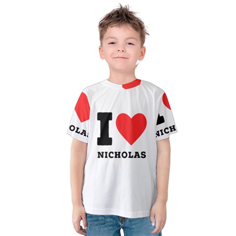 I Love Nicholas Kids  Cotton Tee by ilovewhateva