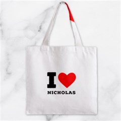 I Love Nicholas Zipper Grocery Tote Bag by ilovewhateva