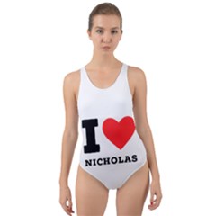 I Love Nicholas Cut-out Back One Piece Swimsuit by ilovewhateva