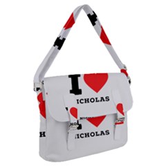 I Love Nicholas Buckle Messenger Bag by ilovewhateva