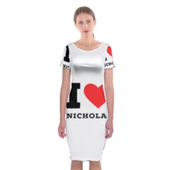 I Love Nicholas Classic Short Sleeve Midi Dress by ilovewhateva