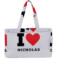 I Love Nicholas Canvas Work Bag by ilovewhateva