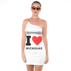 I Love Nicholas One Shoulder Ring Trim Bodycon Dress by ilovewhateva