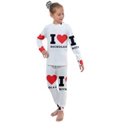 I Love Nicholas Kids  Long Sleeve Set  by ilovewhateva