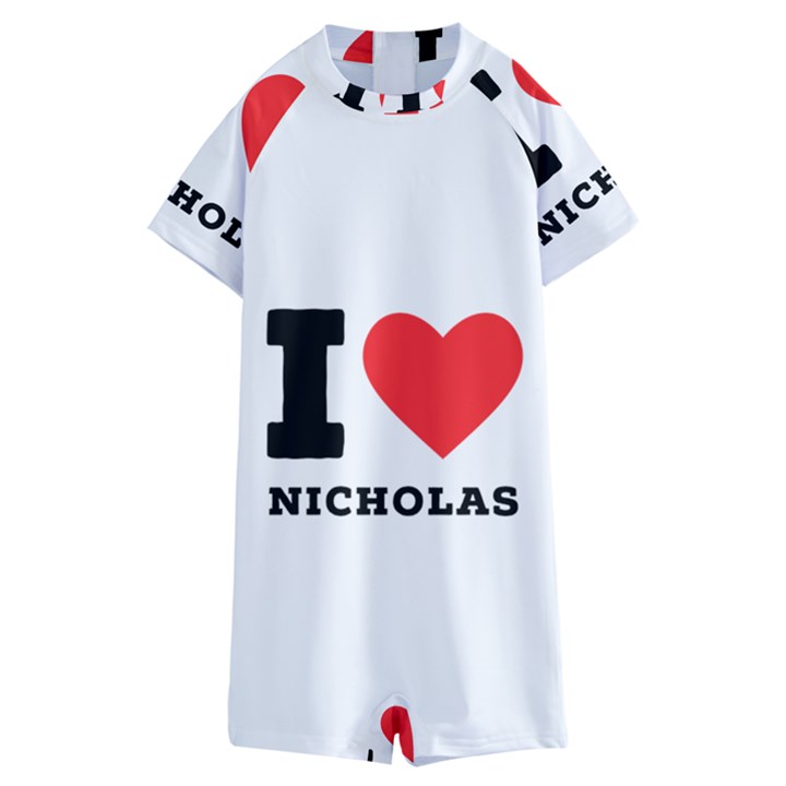 I love nicholas Kids  Boyleg Half Suit Swimwear