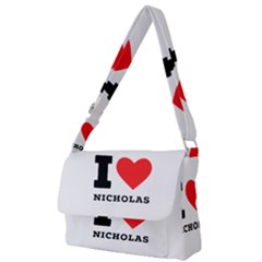 I Love Nicholas Full Print Messenger Bag (l) by ilovewhateva