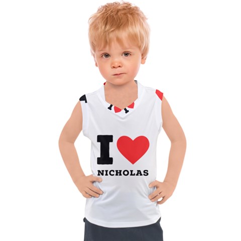 I Love Nicholas Kids  Sport Tank Top by ilovewhateva