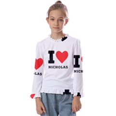 I Love Nicholas Kids  Frill Detail Tee