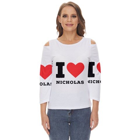 I Love Nicholas Cut Out Wide Sleeve Top by ilovewhateva