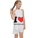 I love nicholas Kids  Halter Collar Waist Tie Chiffon Dress View3