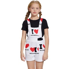 I Love Nicholas Kids  Short Overalls by ilovewhateva