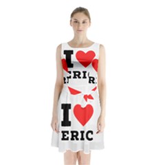 I Love Eric Sleeveless Waist Tie Chiffon Dress by ilovewhateva