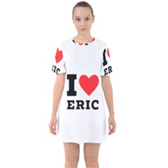 I Love Eric Sixties Short Sleeve Mini Dress by ilovewhateva