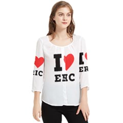 I Love Eric Chiffon Quarter Sleeve Blouse by ilovewhateva