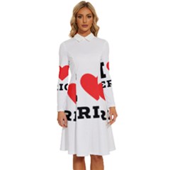 I Love Eric Long Sleeve Shirt Collar A-line Dress by ilovewhateva