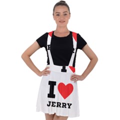 I Love Jerry Velvet Suspender Skater Skirt by ilovewhateva