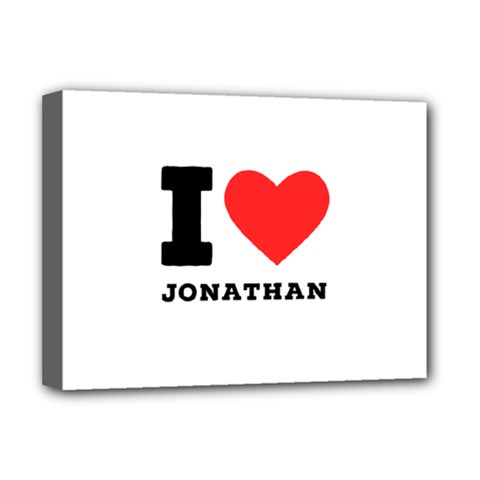 I Love Jonathan Deluxe Canvas 16  X 12  (stretched)  by ilovewhateva