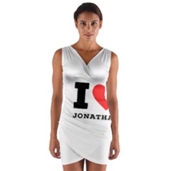 I Love Jonathan Wrap Front Bodycon Dress by ilovewhateva