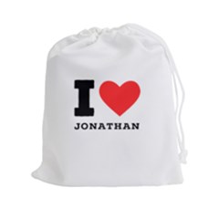 I Love Jonathan Drawstring Pouch (2xl) by ilovewhateva