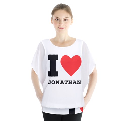 I Love Jonathan Batwing Chiffon Blouse by ilovewhateva